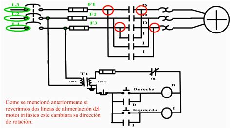 Diagrama De Inversion De Giro De Un Motor Trifasico Diagrama