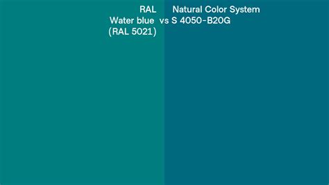 Ral Water Blue Ral Vs Natural Color System S B G Side By