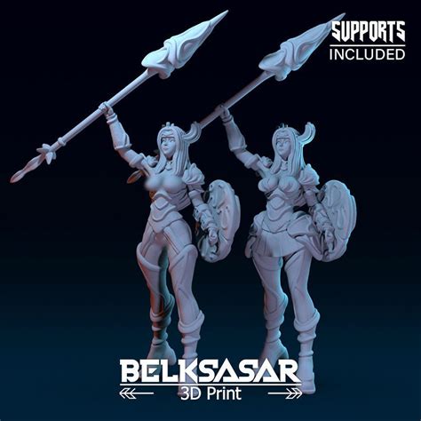 Paladin Guardian Girl Normal And Nude 3D Model 3D Printable CGTrader