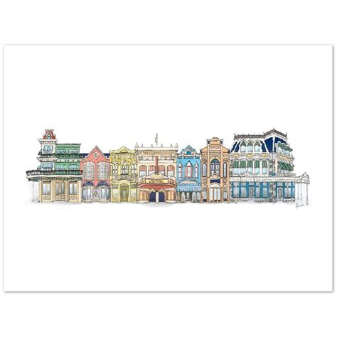 Main Street USA Disney Digital Art Print Magic Kingdom - Etsy