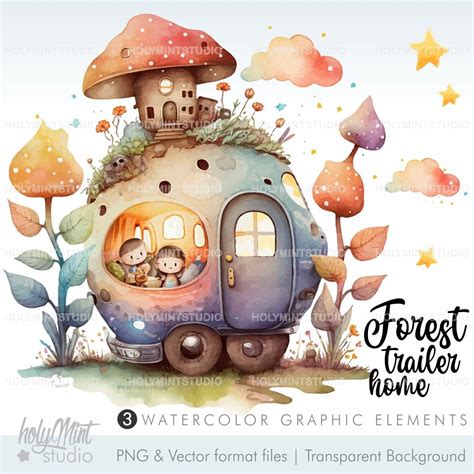 Watercolor Camper Clipart Camping Clipart Road Trip Clipart Etsy Artofit