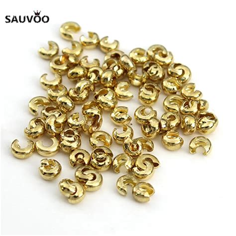 Aliexpress Buy Pcs Gold Silver Color Round Metal Open Crimp