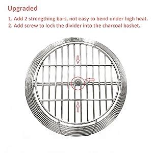 Amazon Lump Charcoal Fire Basket With Divider Stainless Steel