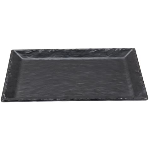 Cal Mil M Faux Slate X Platter With Raised Rim