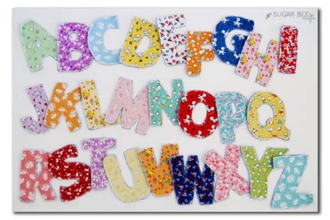 Diy Sewn Fabric Alphabet Letters Pattern Template