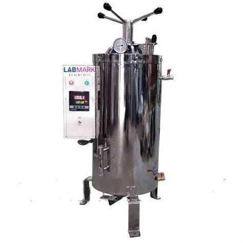 Double Wall 15 20 Litre Vertical Autoclave Automation Grade Semi