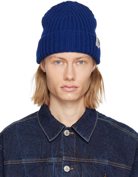 Bonnet à écusson à logo Vivienne Westwood pour homme en coloris Bleu Lyst