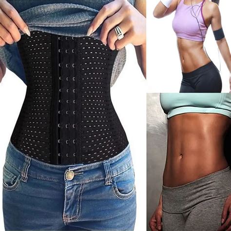 Women Breathable Waist Shapers Rubber Waist Trainer Cincher Underbust