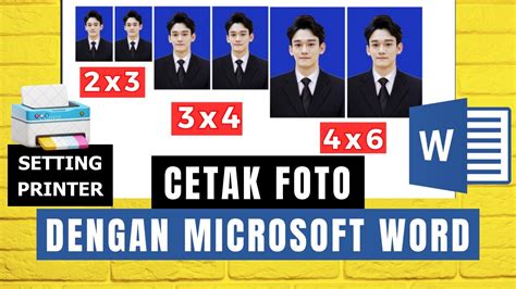 CARA MENCETAK FOTO UKURAN 2x3 3x4 Dan 4x6 DI WORD MUDAH DAN CEPAT