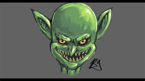 Drawing An Evil Goblin Krita Youtube