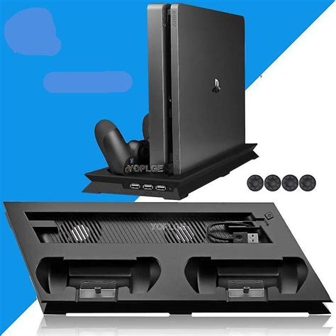 Slowmoose Ps Slim Vertical Stand With Cooling Fan Control Black