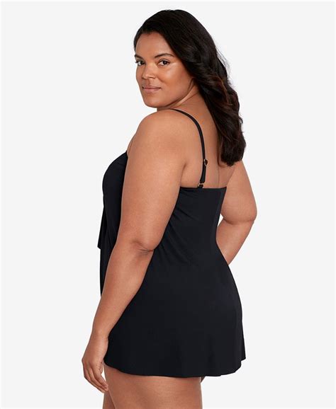 Lauren Ralph Lauren Plus Size Bandeau Flyaway One Piece Swimsuit Macys