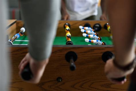 Closeup Of Foosball Table Figures Free Stock Photo 384358