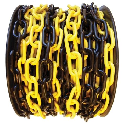 Yellow Black Plastic Chain 6mm X 20 Meter Safety Store UAE