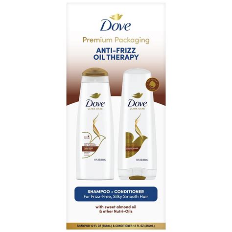 Dove Shampoo And Conditioner Set Anti Frizz Oil Therapy With Sweet