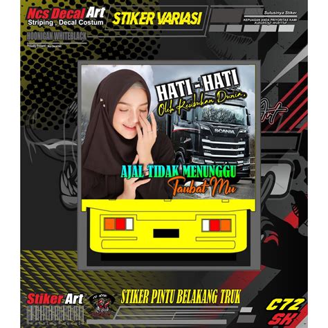 Jual Stiker Pintu Bak Belakang Truk Stiker Decal Full Pintu Bak