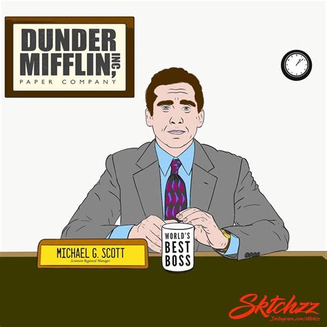 Sktchzz On Instagram “that’s What She Said 🏢 Theoffice Dundermifflin Michaelscott Cartoon