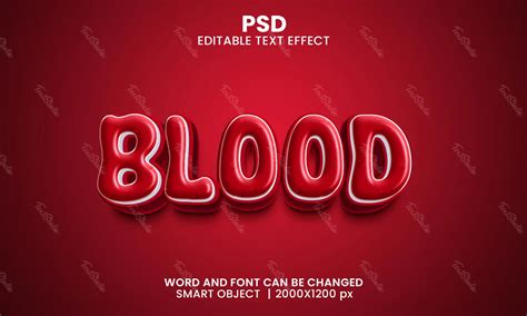 Blood D Text Effect Photoshop Premium Psd File