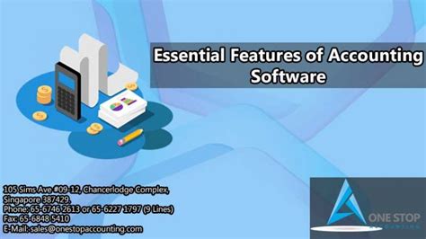 Essential features of accounting software