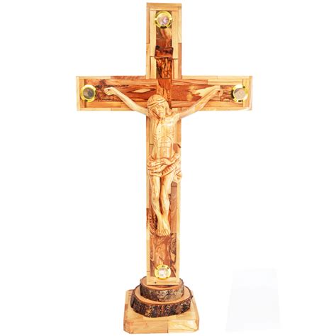 23 Olive Wood Cross Crucifix From Jerusalem With Incense