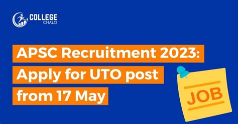 Apsc Recruitment Uto Posts Appln Opens May