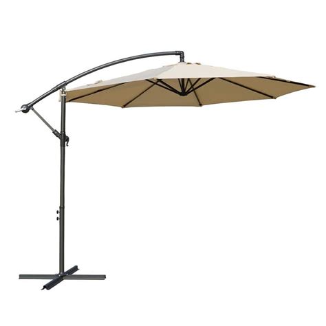 Kozyard 10 Ft Offset Cantilever Hanging Patio Umbrella For Outdoor Balcony Table Or Large