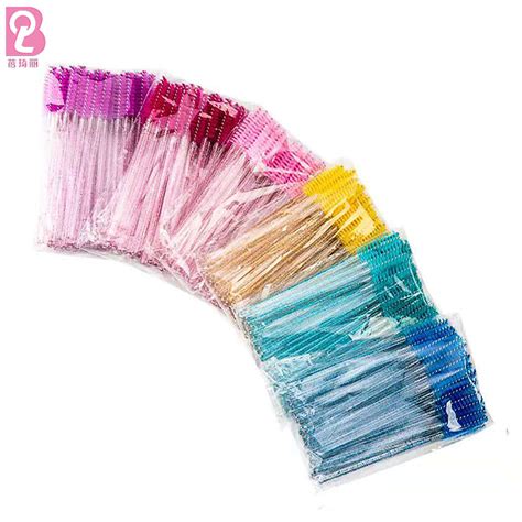 Beiqili 100PCS Disposable Mascara Wands Eyelash Brush Spoolies For