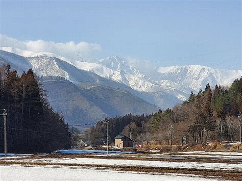 大下（おおしも）から見た白馬岳 九代目七右衛門の徒然日記