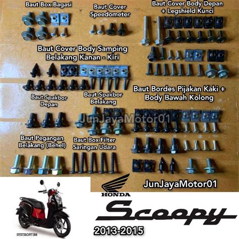 Jual Baut Lengkap Full Set Body Honda Scoopy Fi Baut