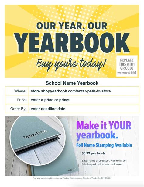 Customizable Yearbook Flyers Boost Sales With Engaging Templates