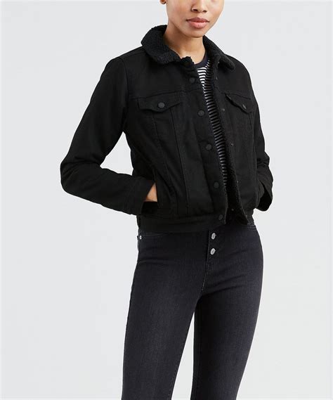 Levis Womens Original Sherpa Trucker Jacket Forever Black — Daves New York