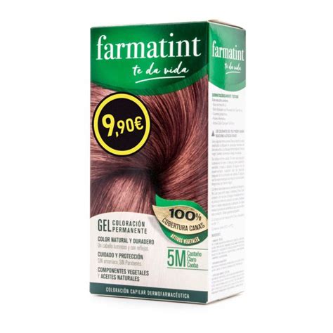 Farmatint Gel 5M Castaño Claro Caoba 150ml Tinte para el pelo natural