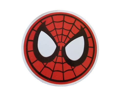 Round Spiderman Sticker , (Spiderman Head Sticker) - Believe Rationally