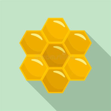 Peine De La Miel Del Icono De La Abeja Estilo Plano Ilustración del