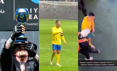 Loucura Na Ar Bia Saudita Cristiano Ronaldo Esfrega A Bandeira