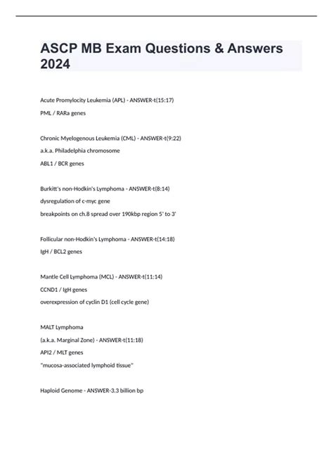 ASCP MB Exam Questions Answers 2024 ASCP MB Stuvia US