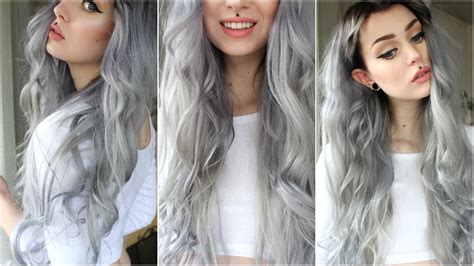 Dye Hair Silver Gray - Grey Hair Silver Hair Bun Follow Us On Instagram ...