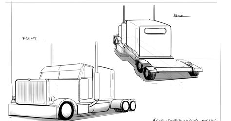 Truck Side View Drawing at PaintingValley.com | Explore collection of ...