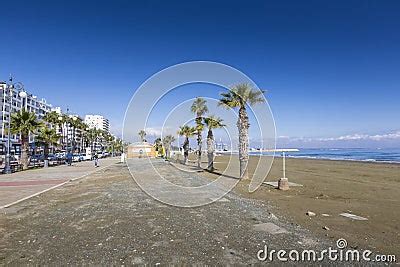 Finikoudes Beach Larnaka City Cyprus Royalty Free Stock Image