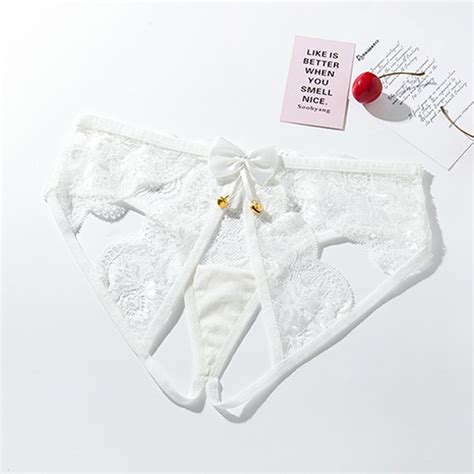 Hombom Sexy Lingerie Plus Size Women White Sexy Thong Crotchless