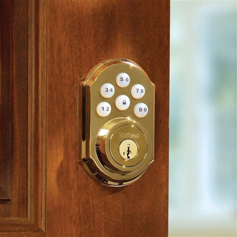 Kwikset Smartcode 910 Lifetime Polished Brass Single Cylinder Smartkey Electronic Deadbolt Smart