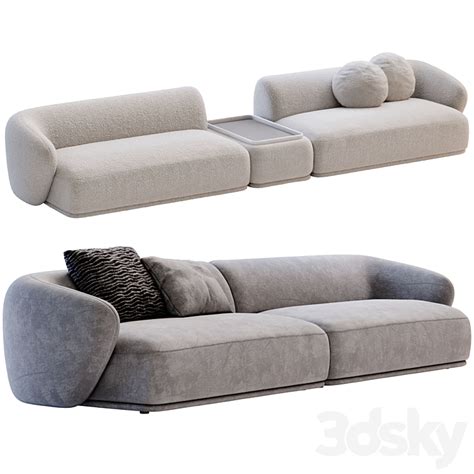 Sofa Rene By Meridiani Sofa 3D Model