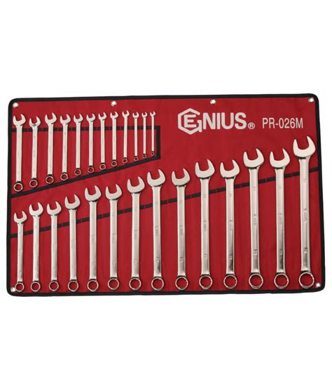 26 Piece Metric Combination Wrench Set Genius