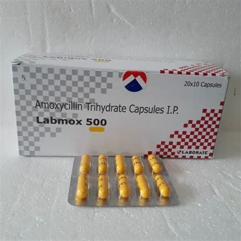 Labmox 500mg Amoxicillin Capsules At Rs 110stripe Almox Amoxicillin