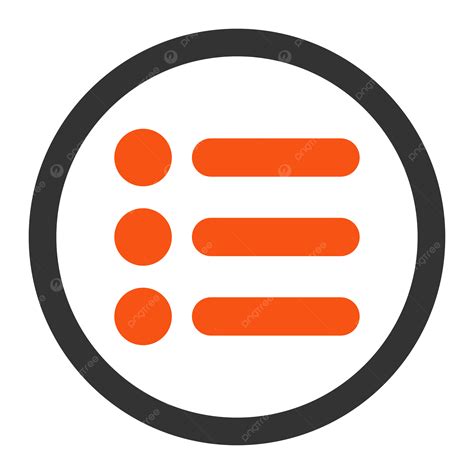 Rounded Raster Icons Of Orange And Gray Glyph Variants Enumerate Png