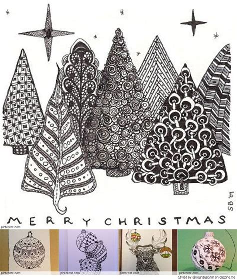 Christmas Zentangle Patterns Kerst