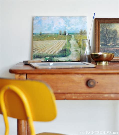 Easy DIY Vintage Style Canvas “Paintings” | The Painted Hive