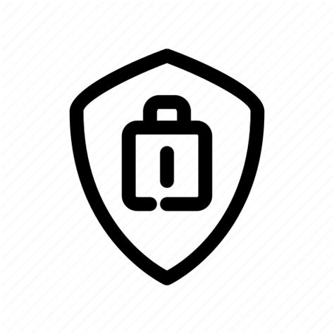 Lock Locked Protection Safety Secure Security Shield Icon