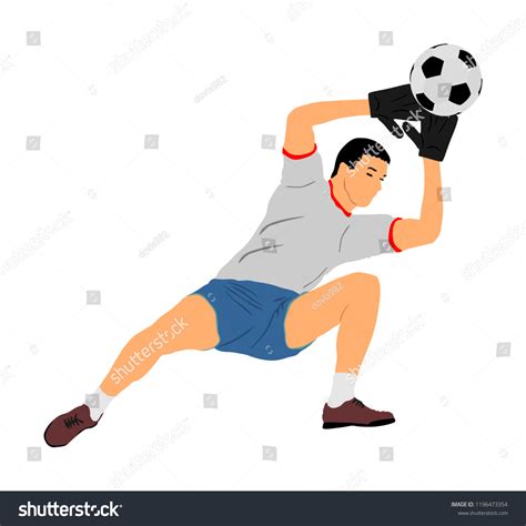 Soccer Player Action Vector Illustration Isolated Stock Vector Royalty