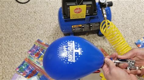 How To Inflate Balloons Using An Air Compressor Youtube